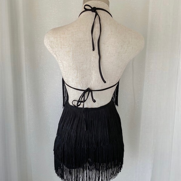 COPY - Brown tassel open back romper - Picture 3 of 3